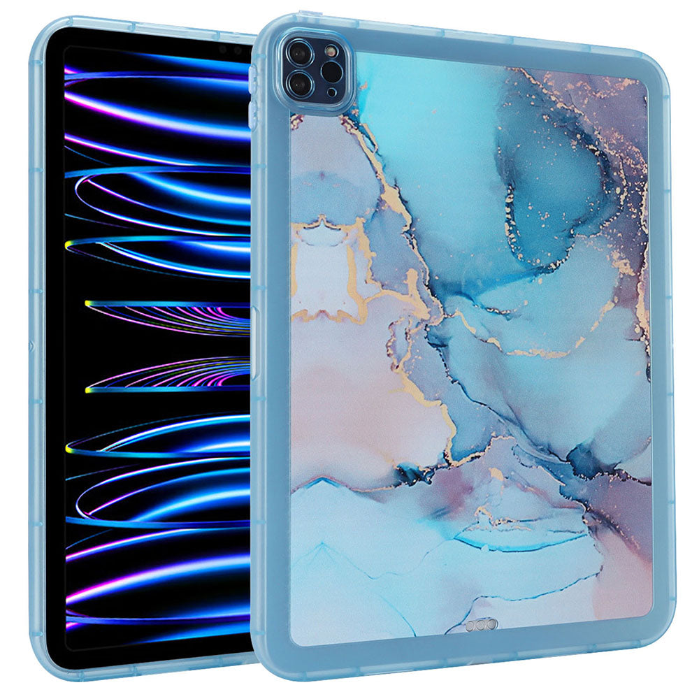 For iPad Pro 11 (2020) / (2021) / (2022) Soft TPU Tablet Case Marble Pattern Printing Back Shell