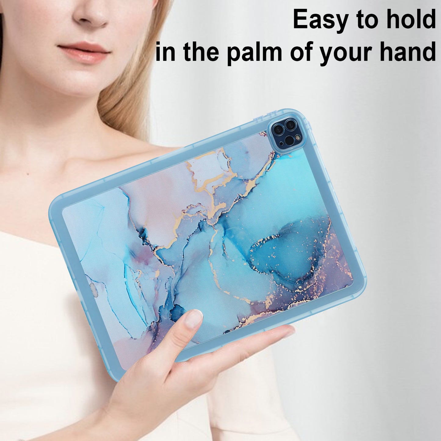 For iPad Pro 11 (2020) / (2021) / (2022) Soft TPU Tablet Case Marble Pattern Printing Back Shell