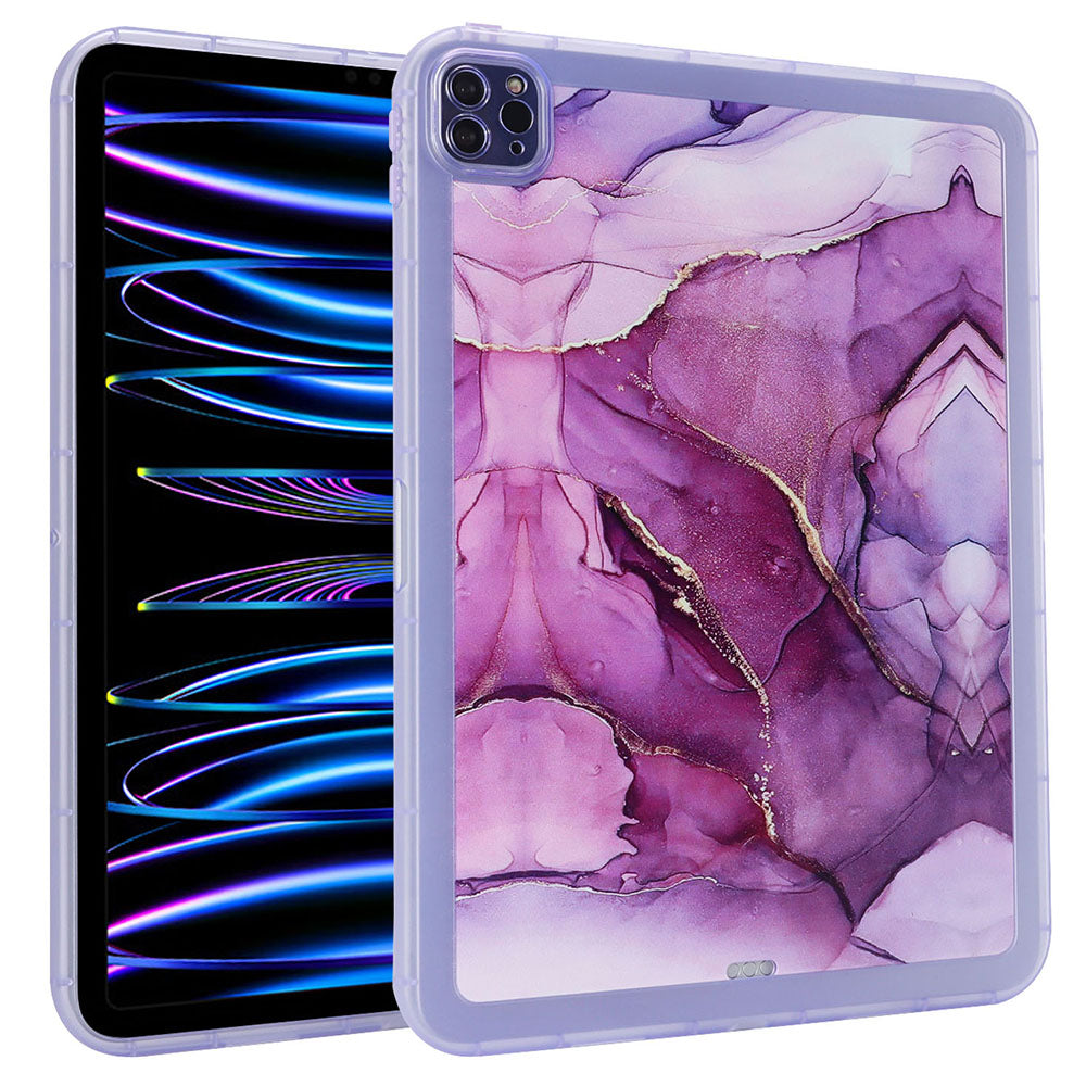 For iPad Pro 11 (2020) / (2021) / (2022) Soft TPU Tablet Case Marble Pattern Printing Back Shell