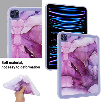 For iPad Pro 11 (2020) / (2021) / (2022) Soft TPU Tablet Case Marble Pattern Printing Back Shell