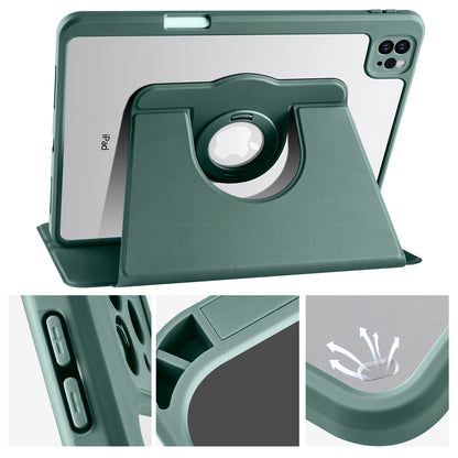 For iPad Pro 11 (2021) / (2020) / (2022) / iPad Air (2020) / (2022) Anti-Drop Tablet Case Rotating Stand PU Leather TPU Cover