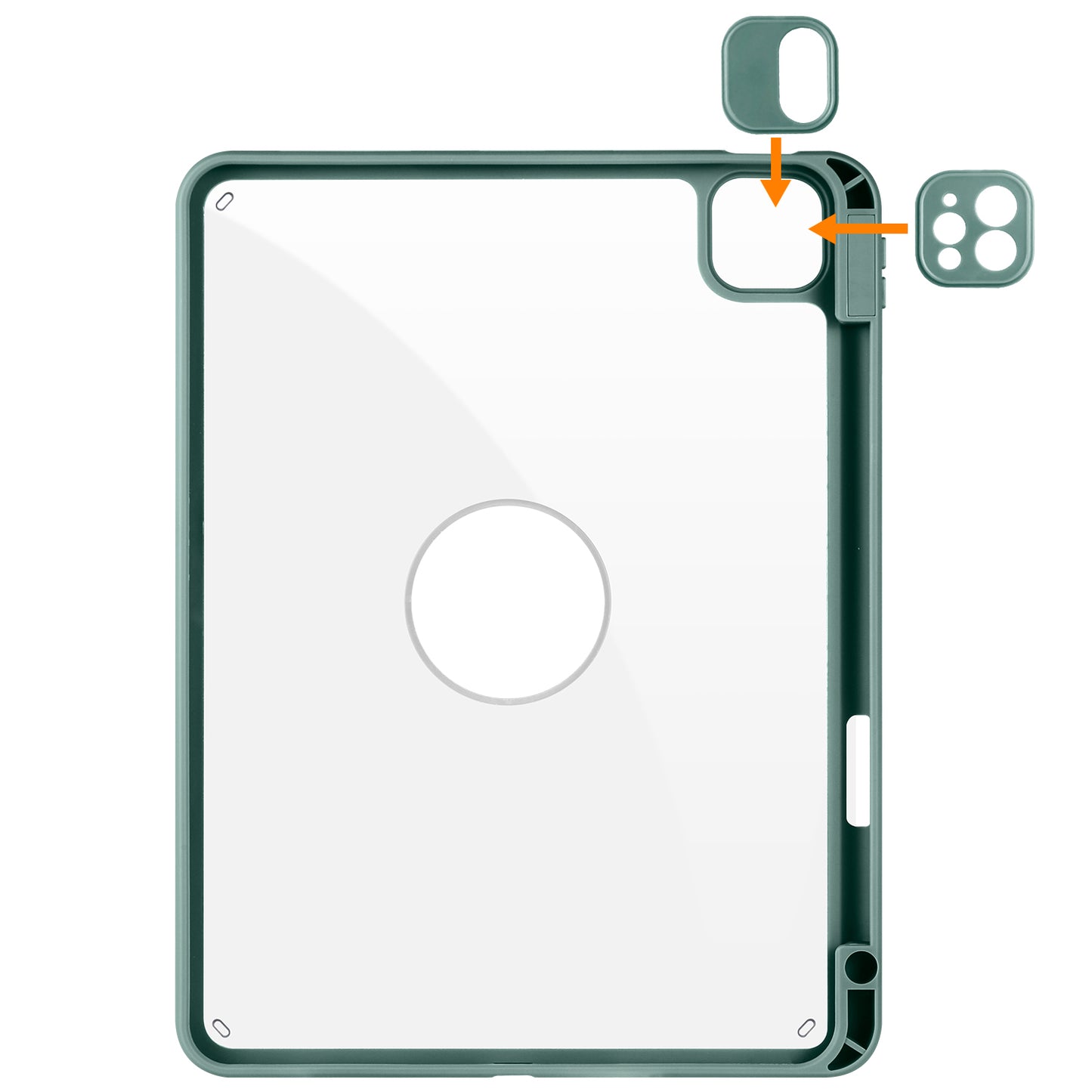 For iPad Pro 11 (2021) / (2020) / (2022) / iPad Air (2020) / (2022) Anti-Drop Tablet Case Rotating Stand PU Leather TPU Cover