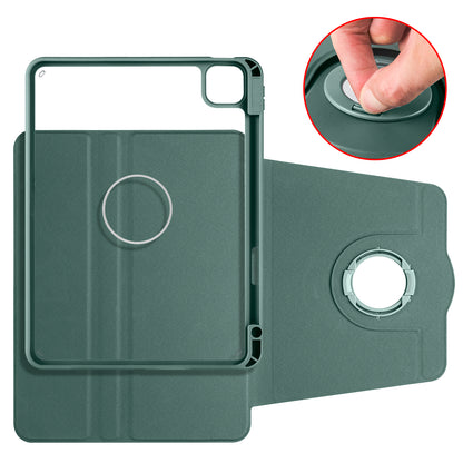 For iPad Pro 11 (2021) / (2020) / (2022) / iPad Air (2020) / (2022) Anti-Drop Tablet Case Rotating Stand PU Leather TPU Cover
