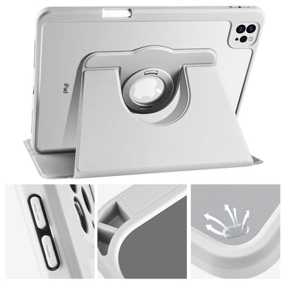 For iPad Pro 11 (2021) / (2020) / (2022) / iPad Air (2020) / (2022) Anti-Drop Tablet Case Rotating Stand PU Leather TPU Cover