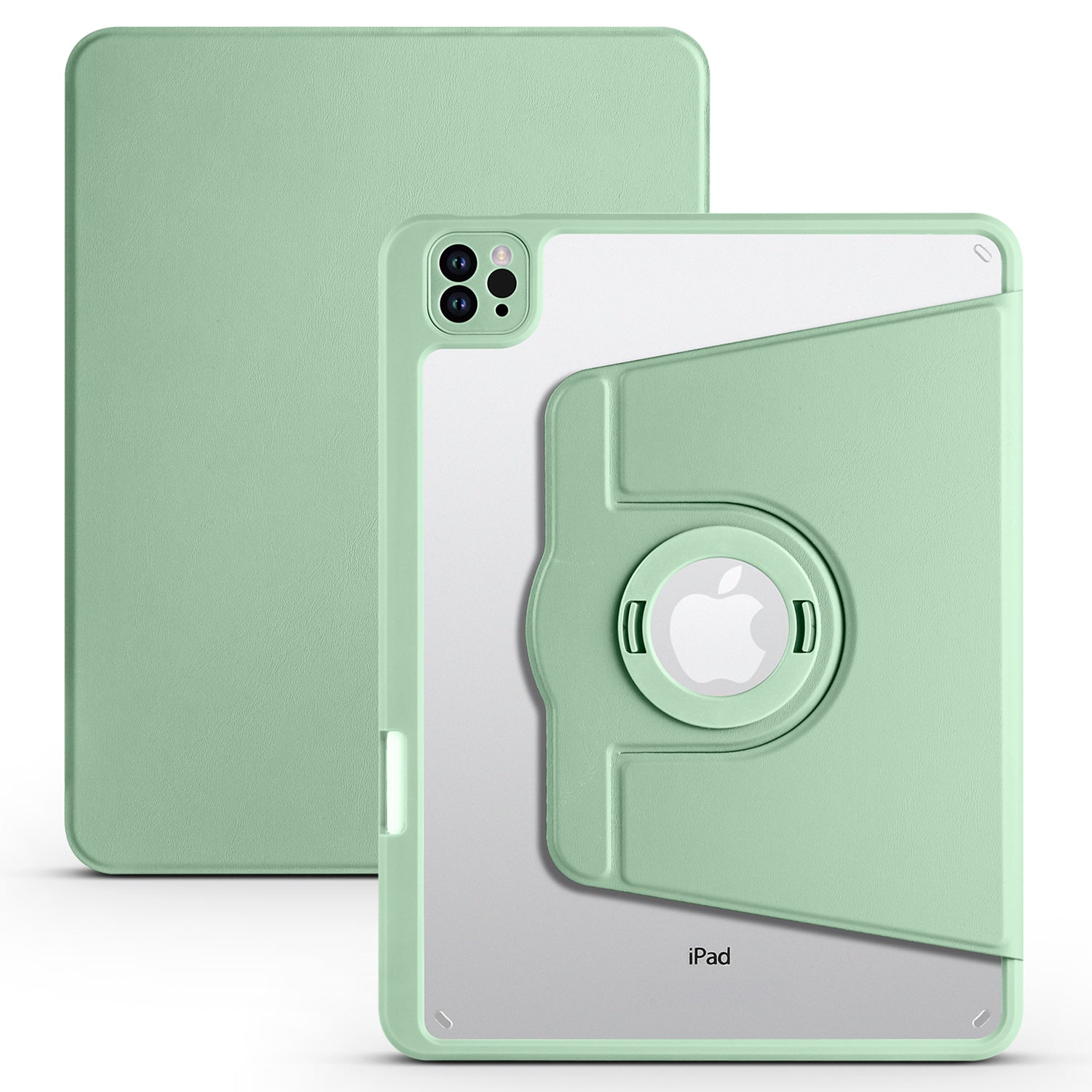 For iPad Pro 11 (2021) / (2020) / (2022) / iPad Air (2020) / (2022) Anti-Drop Tablet Case Rotating Stand PU Leather TPU Cover