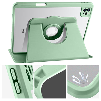For iPad Pro 11 (2021) / (2020) / (2022) / iPad Air (2020) / (2022) Anti-Drop Tablet Case Rotating Stand PU Leather TPU Cover