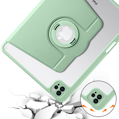For iPad Pro 11 (2021) / (2020) / (2022) / iPad Air (2020) / (2022) Anti-Drop Tablet Case Rotating Stand PU Leather TPU Cover
