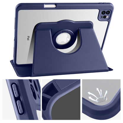 For iPad Pro 11 (2021) / (2020) / (2022) / iPad Air (2020) / (2022) Anti-Drop Tablet Case Rotating Stand PU Leather TPU Cover
