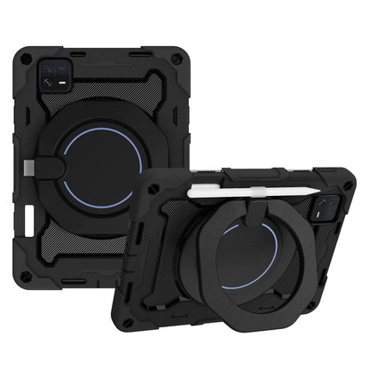 For Xiaomi Pad 6 PC + Silicone Protective Cover 360-degree Rotary Kickstand Drop-proof Tablet Case