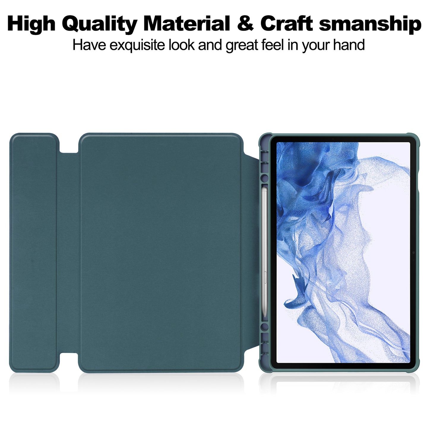 For Samsung Galaxy Tab S9 Tablet Case 360-Degree Rotating Stand Leather+Acrylic Cover with Wireless Keyboard