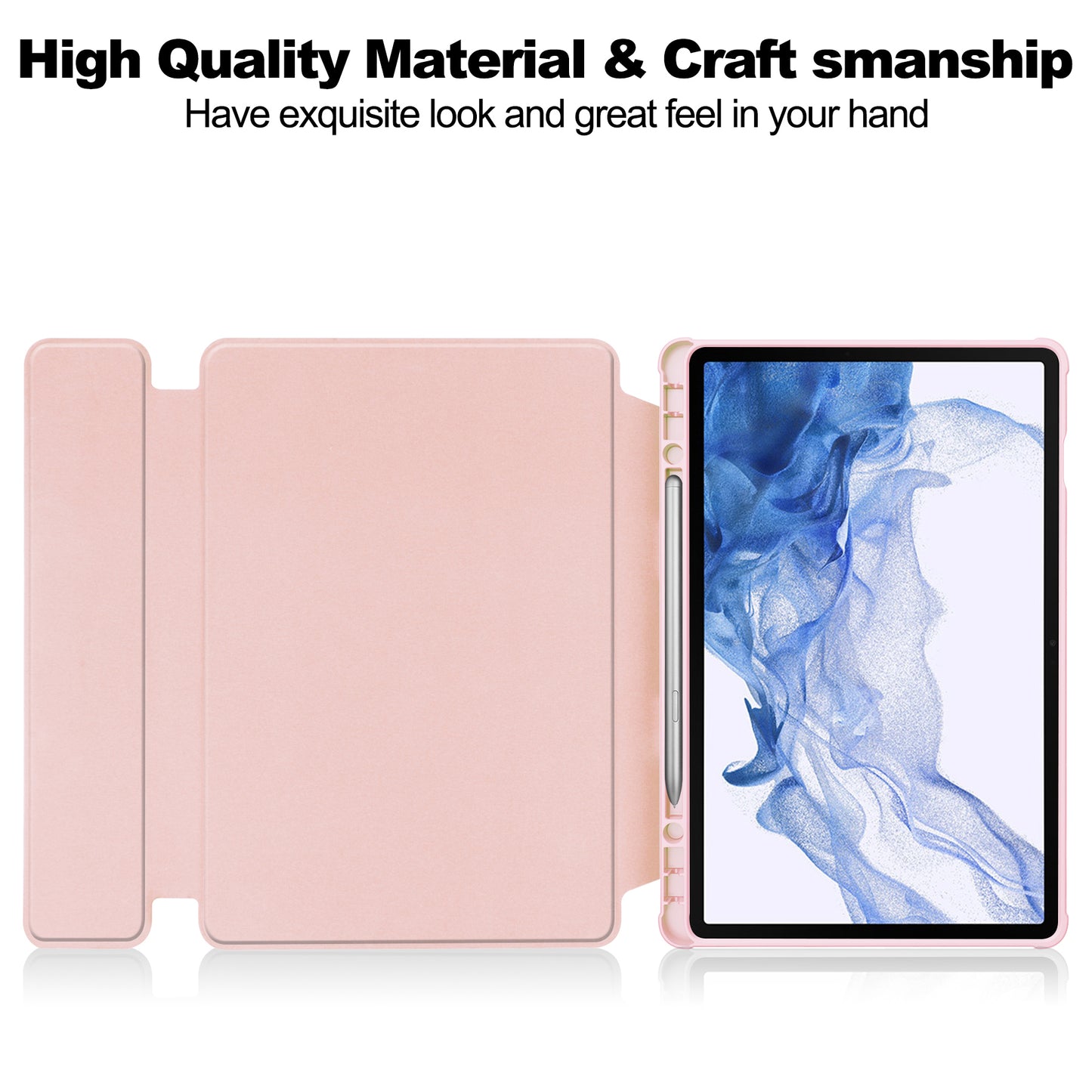 For Samsung Galaxy Tab S9 Tablet Case 360-Degree Rotating Stand Leather+Acrylic Cover with Wireless Keyboard