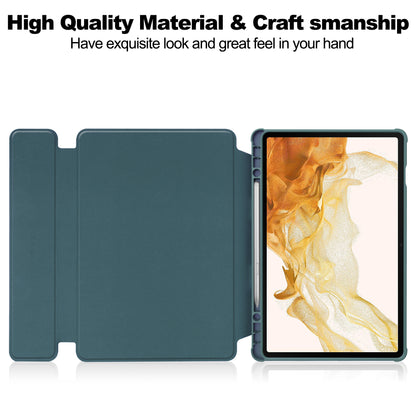 Tablet Case with Wireless Keyboard for Samsung Galaxy Tab S9+ , 360-Degree Rotating Stand PU Leather+Acrylic Cover