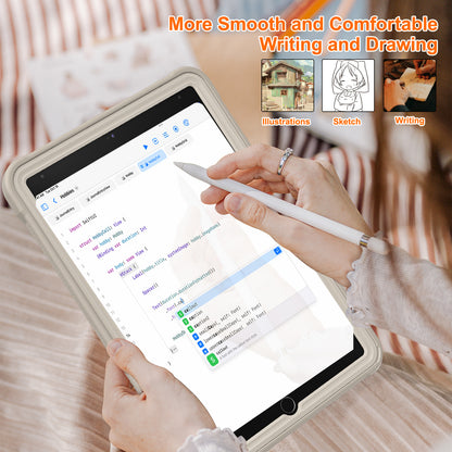 For iPad 10.2 (2019) / (2020) / (2021) PC+TPU Tablet Case Handle Grip Rotating Kickstand Cover