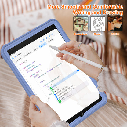 For iPad 10.2 (2019) / (2020) / (2021) PC+TPU Tablet Case Handle Grip Rotating Kickstand Cover