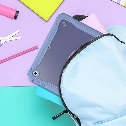 For iPad 10.2 (2019) / (2020) / (2021) PC+TPU Tablet Case Handle Grip Rotating Kickstand Cover
