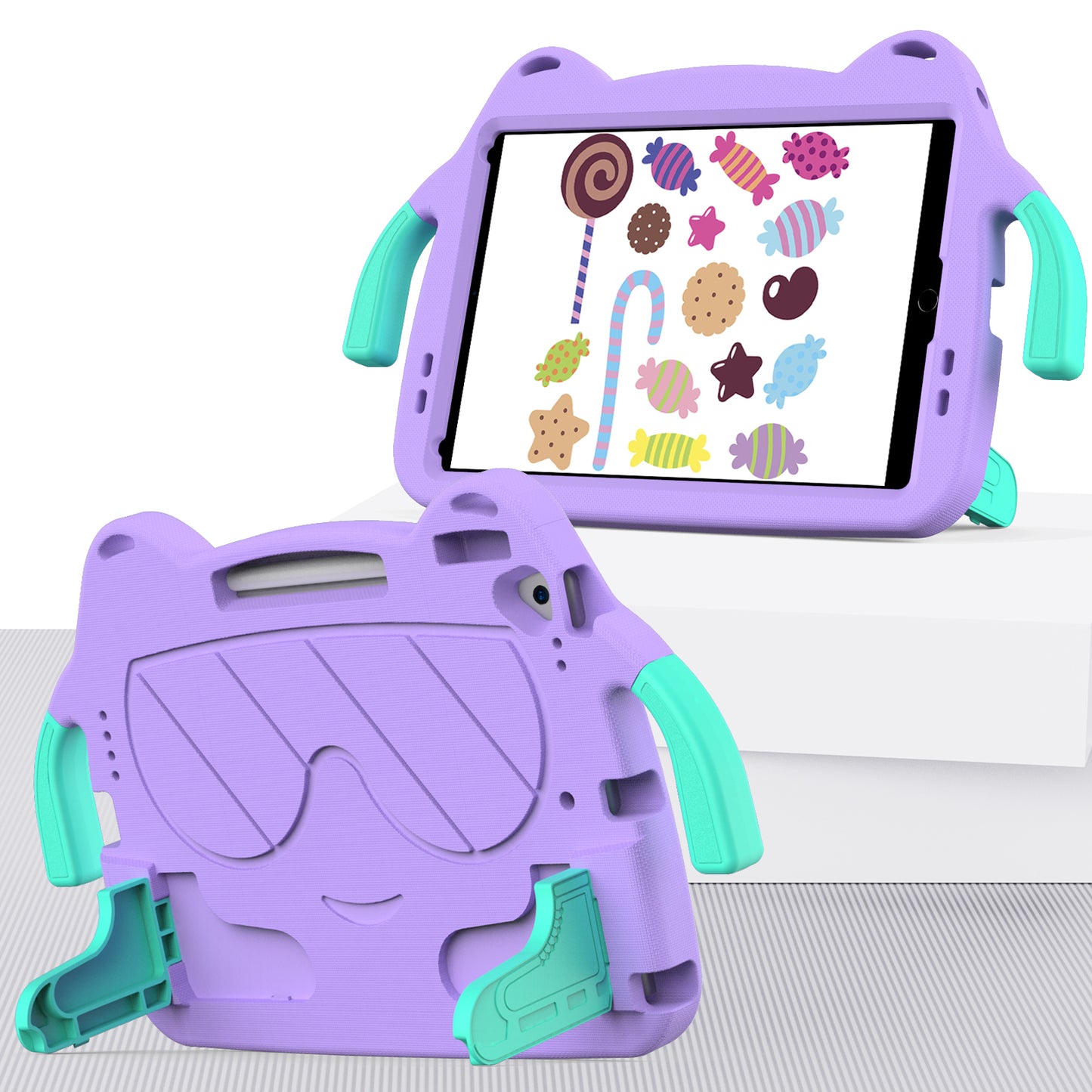 Tablet Case for iPad 10.2 (2021) / (2020) / (2019) / iPad Air 10.5 inch (2019) / Pro 10.5-inch (2017) EVA+PC Kickstand Cover