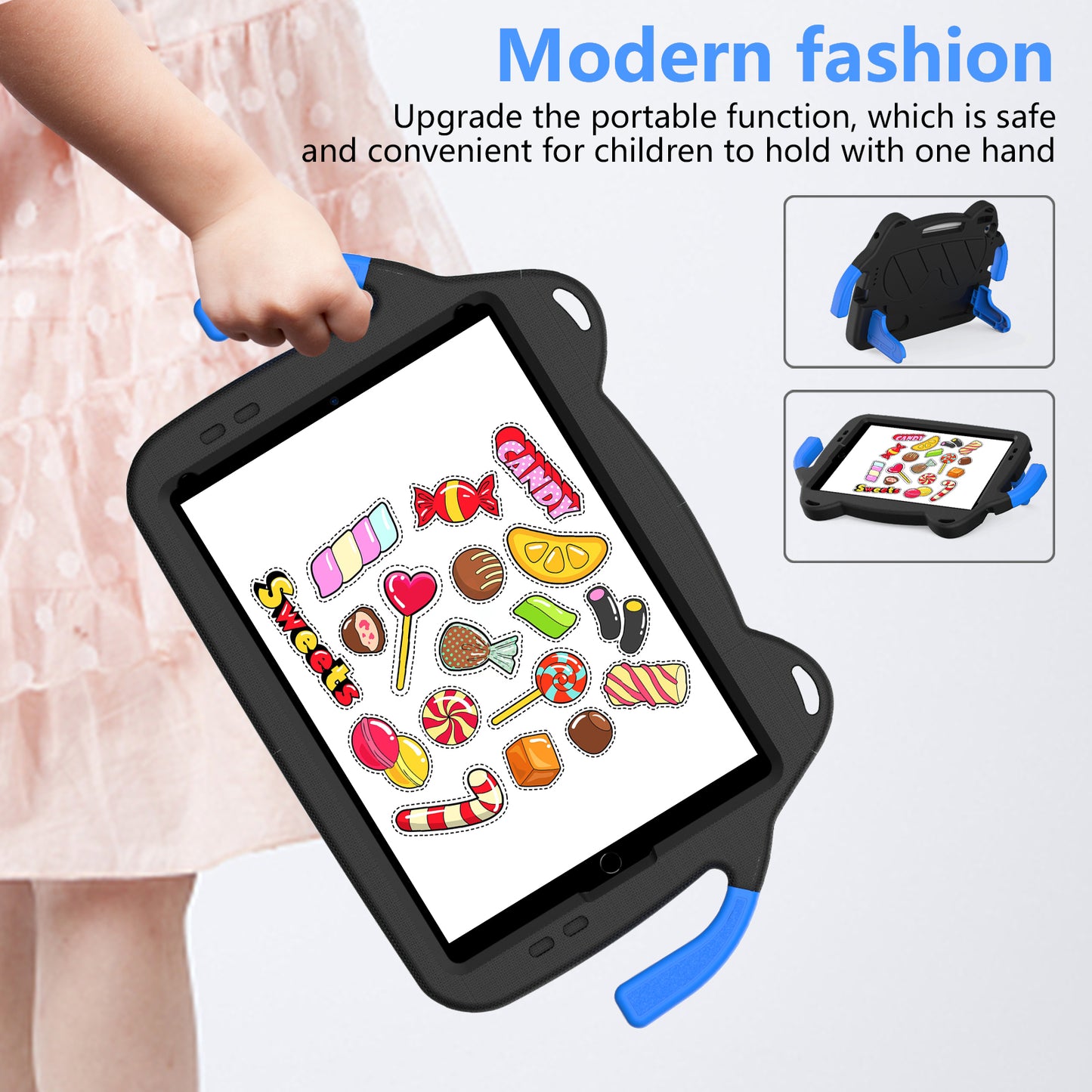 Tablet Case for iPad 10.2 (2021) / (2020) / (2019) / iPad Air 10.5 inch (2019) / Pro 10.5-inch (2017) EVA+PC Kickstand Cover