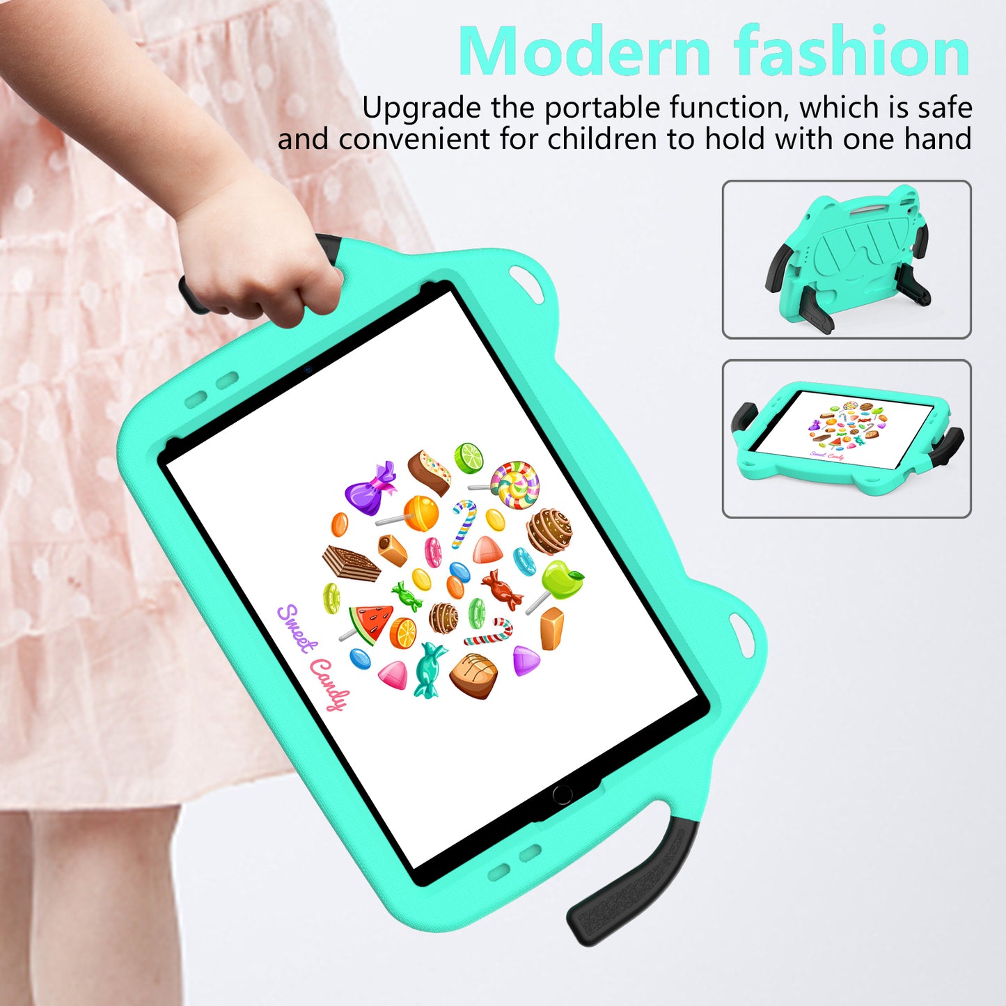 Tablet Case for iPad 10.2 (2021) / (2020) / (2019) / iPad Air 10.5 inch (2019) / Pro 10.5-inch (2017) EVA+PC Kickstand Cover