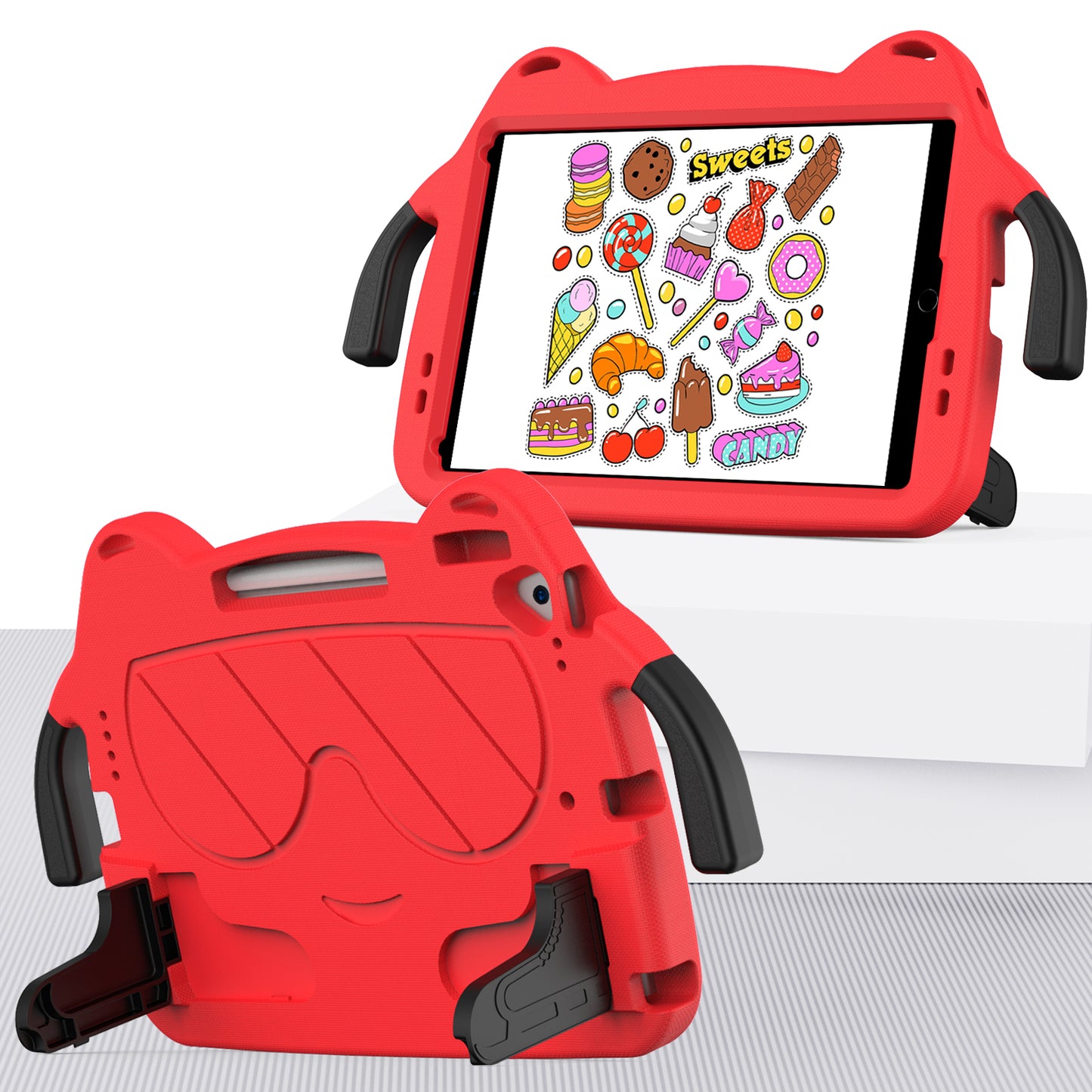 Tablet Case for iPad 10.2 (2021) / (2020) / (2019) / iPad Air 10.5 inch (2019) / Pro 10.5-inch (2017) EVA+PC Kickstand Cover
