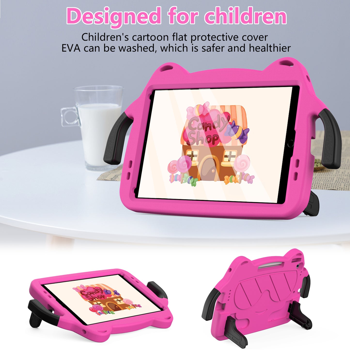 Tablet Case for iPad 10.2 (2021) / (2020) / (2019) / iPad Air 10.5 inch (2019) / Pro 10.5-inch (2017) EVA+PC Kickstand Cover