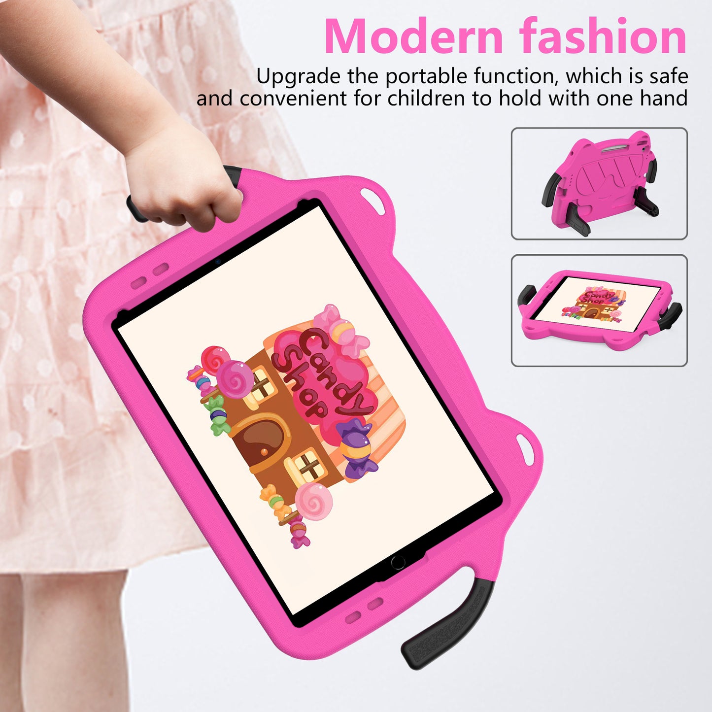 Tablet Case for iPad 10.2 (2021) / (2020) / (2019) / iPad Air 10.5 inch (2019) / Pro 10.5-inch (2017) EVA+PC Kickstand Cover