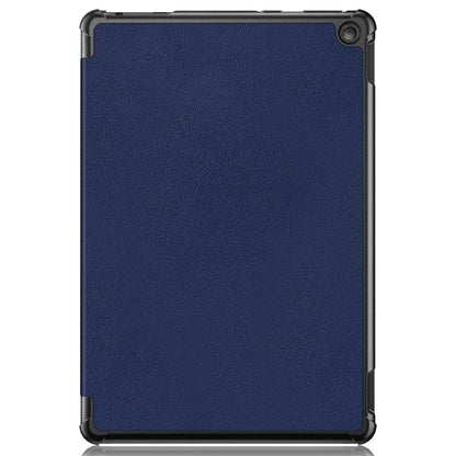 For Amazon Fire HD 10 (2023) Tri-Fold Stand Cover PU Leather Auto Wake / Sleep Smart Tablet Case