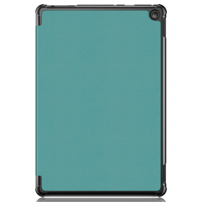 For Amazon Fire HD 10 (2023) Tri-Fold Stand Cover PU Leather Auto Wake / Sleep Smart Tablet Case
