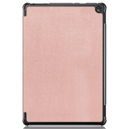 For Amazon Fire HD 10 (2023) Tri-Fold Stand Cover PU Leather Auto Wake / Sleep Smart Tablet Case