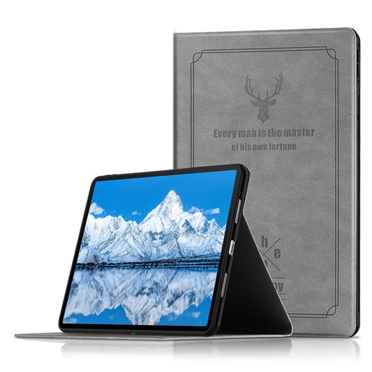 For Huawei Qingyun C7 Deer Pattern Tablet Case PU Leather + TPU Soft Grip Shockproof Stand Cover
