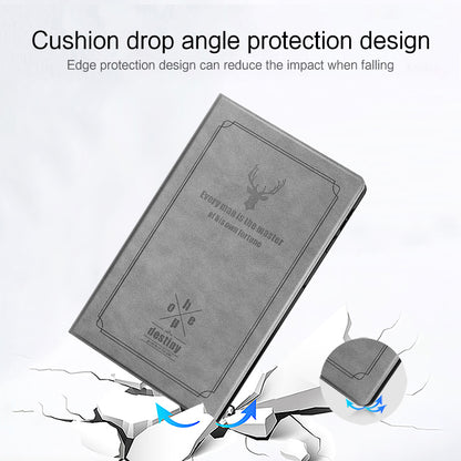 For Huawei Qingyun C7 Deer Pattern Tablet Case PU Leather + TPU Soft Grip Shockproof Stand Cover