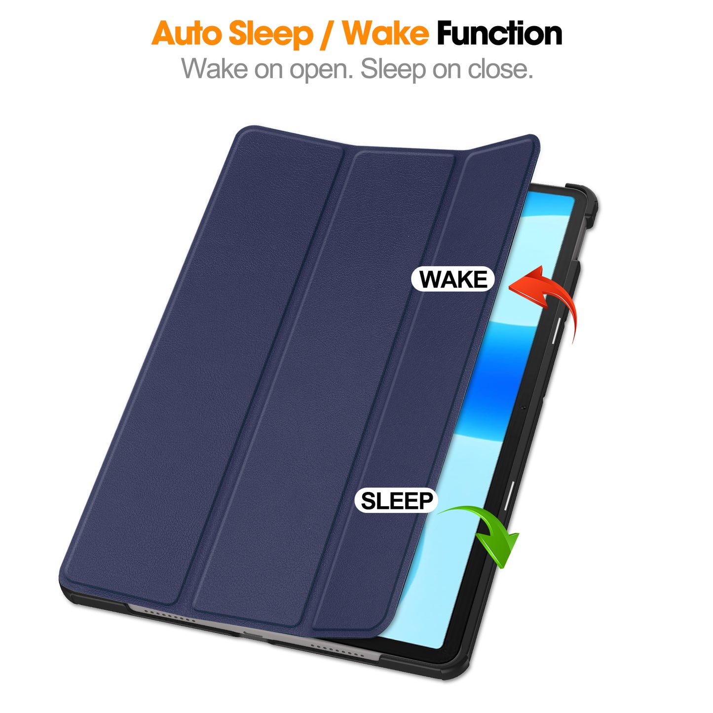 For Huawei MatePad 11.5 Tri-fold Stand Tablet Case Auto Wake / Sleep Tablet Leather Cover