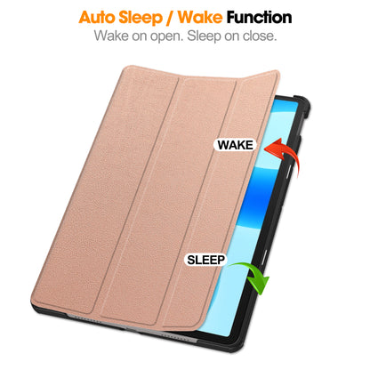For Huawei MatePad 11.5 Tri-fold Stand Tablet Case Auto Wake / Sleep Tablet Leather Cover
