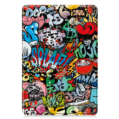 For Huawei MatePad 11.5 Tri-fold Stand Tablet Cover Pattern Printing PU Leather Tablet Case