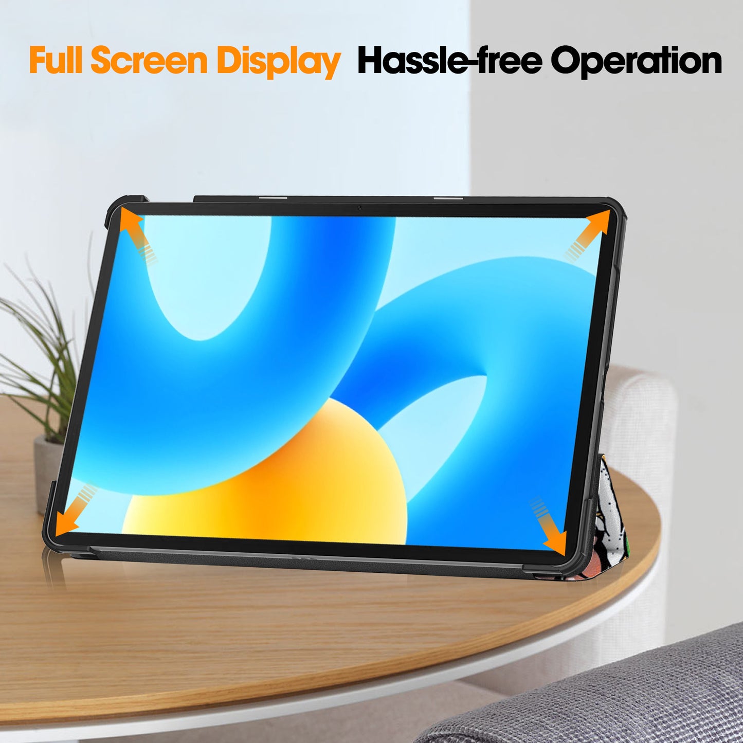 For Huawei MatePad 11.5 Tri-fold Stand Tablet Cover Pattern Printing PU Leather Tablet Case