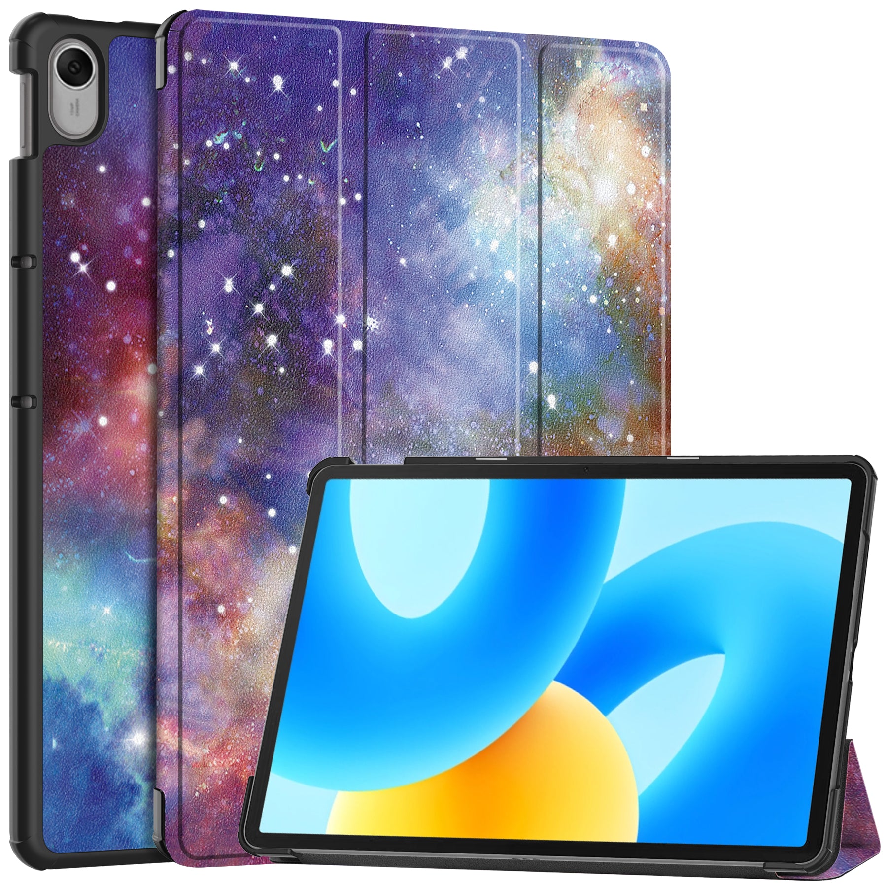For Huawei MatePad 11.5 Tri-fold Stand Tablet Cover Pattern Printing PU Leather Tablet Case