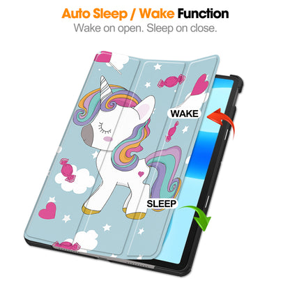 For Huawei MatePad 11.5 Tri-fold Stand Tablet Cover Pattern Printing PU Leather Tablet Case