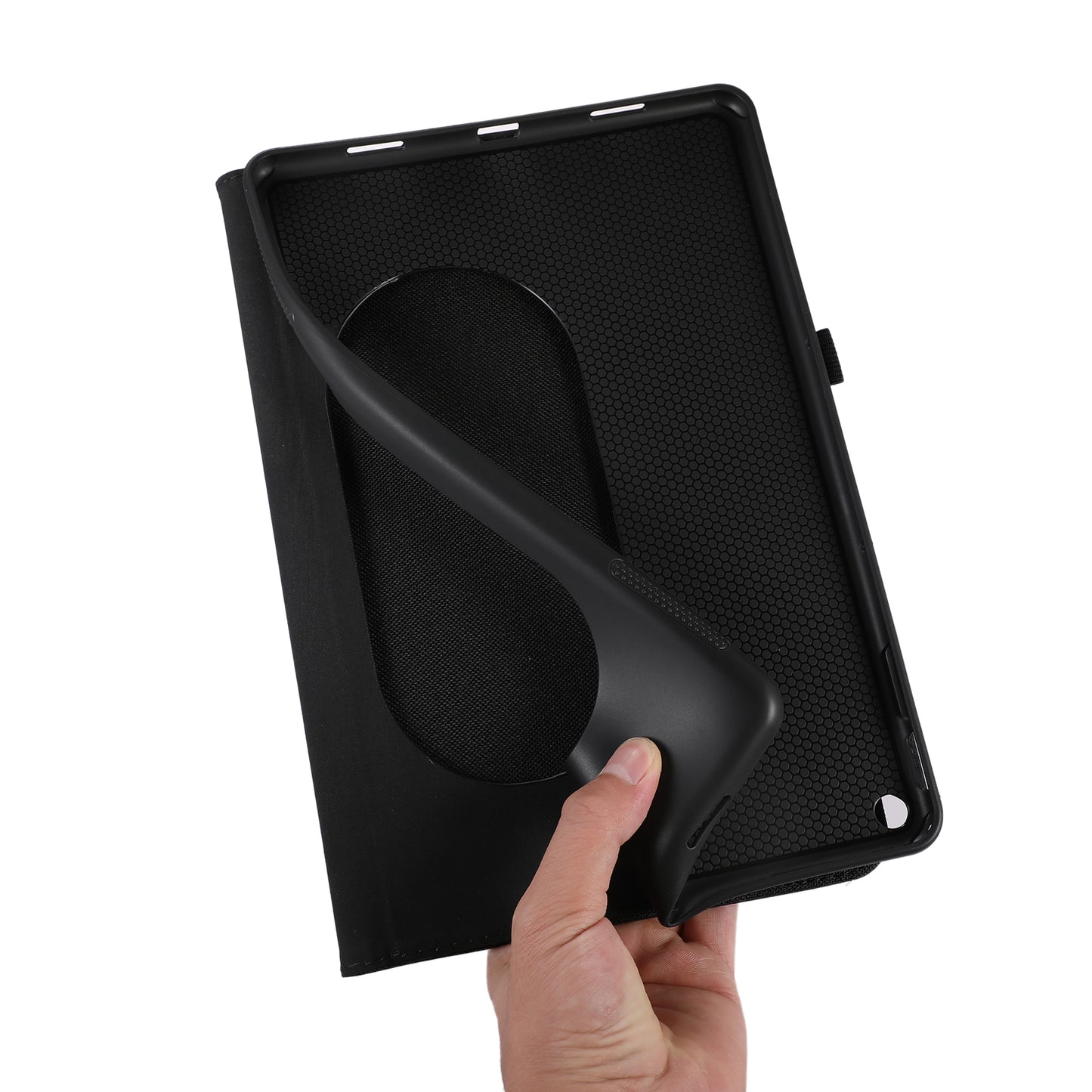 For Google Pixel Tablet Protective Cover Cloth Texture PU Leather Stand Smart Tablet Case with Card Holder