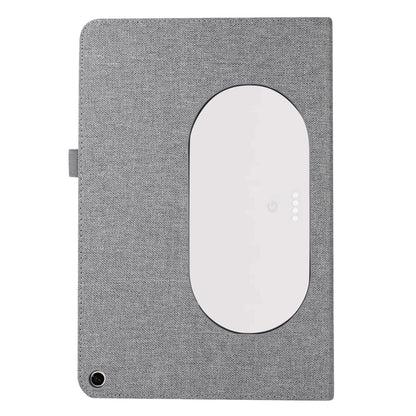 For Google Pixel Tablet Protective Cover Cloth Texture PU Leather Stand Smart Tablet Case with Card Holder