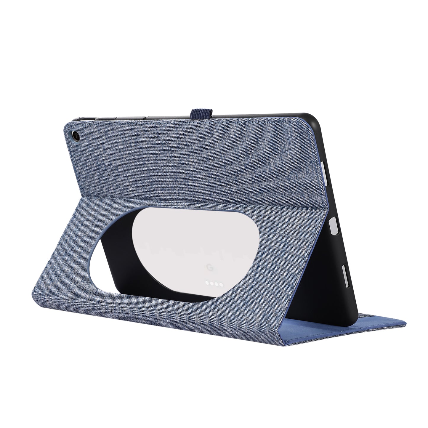 For Google Pixel Tablet Protective Cover Cloth Texture PU Leather Stand Smart Tablet Case with Card Holder