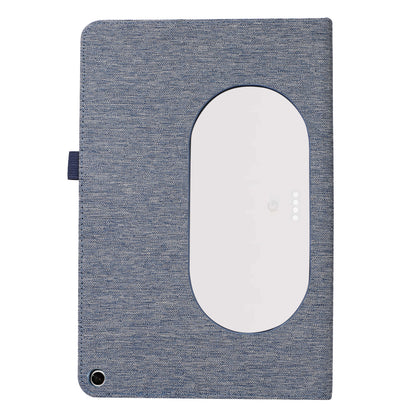 For Google Pixel Tablet Protective Cover Cloth Texture PU Leather Stand Smart Tablet Case with Card Holder