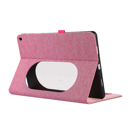 For Google Pixel Tablet Protective Cover Cloth Texture PU Leather Stand Smart Tablet Case with Card Holder