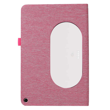 For Google Pixel Tablet Protective Cover Cloth Texture PU Leather Stand Smart Tablet Case with Card Holder