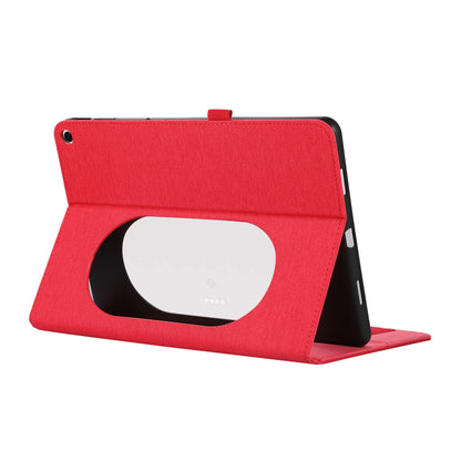 For Google Pixel Tablet Protective Cover Cloth Texture PU Leather Stand Smart Tablet Case with Card Holder