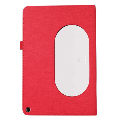 For Google Pixel Tablet Protective Cover Cloth Texture PU Leather Stand Smart Tablet Case with Card Holder