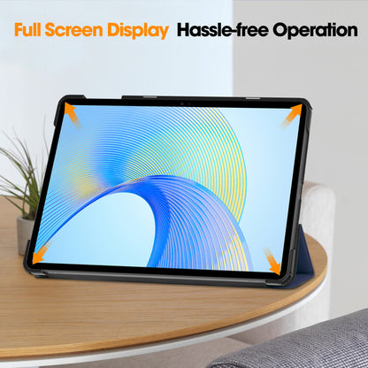 For Honor Pad X8 Pro Tri-Fold Stand Shell  PU Leather Auto Sleep / Wake Protective Tablet Cover