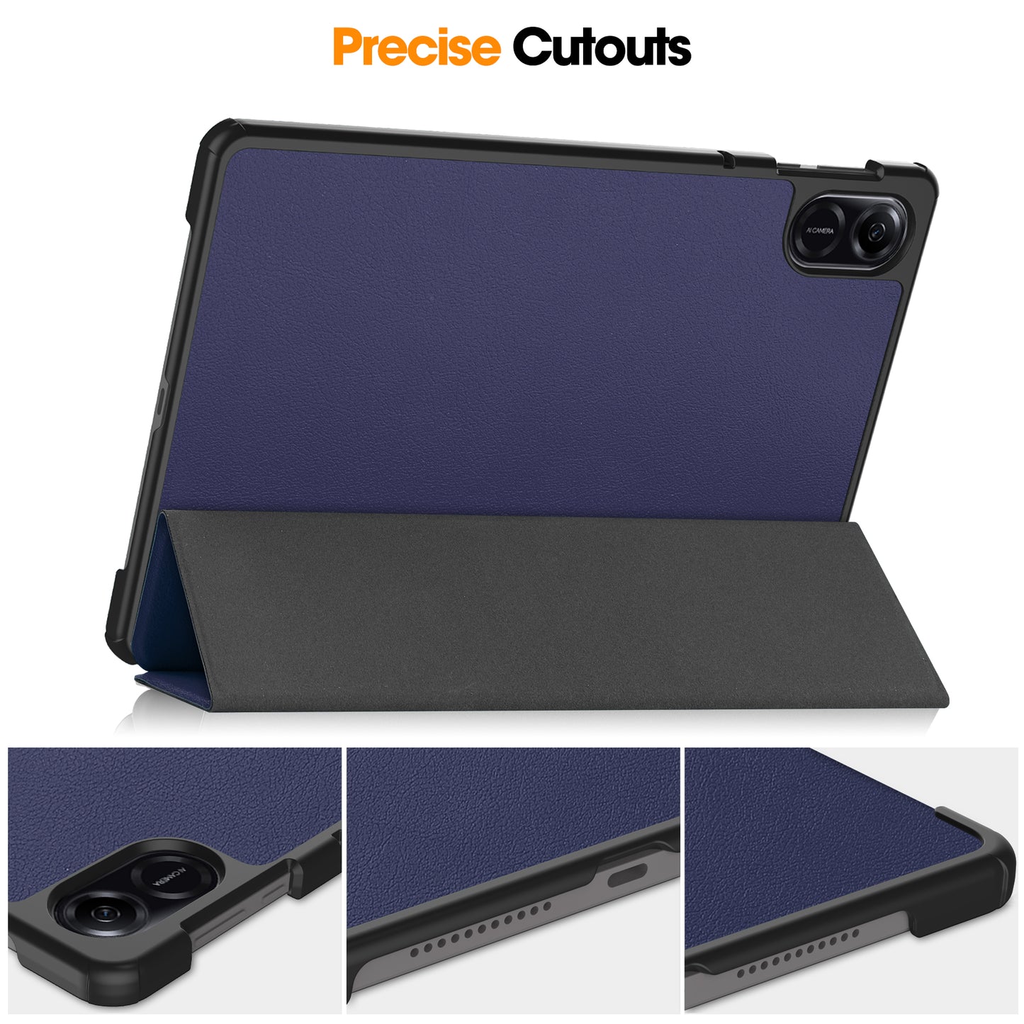 For Honor Pad X8 Pro Tri-Fold Stand Shell  PU Leather Auto Sleep / Wake Protective Tablet Cover
