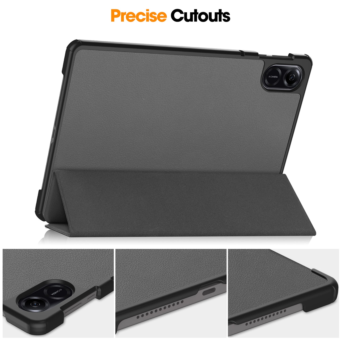 For Honor Pad X8 Pro Tri-Fold Stand Shell  PU Leather Auto Sleep / Wake Protective Tablet Cover