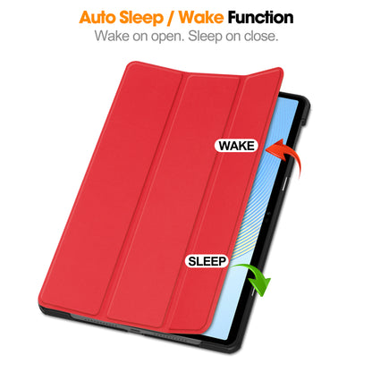For Honor Pad X8 Pro Tri-Fold Stand Shell  PU Leather Auto Sleep / Wake Protective Tablet Cover