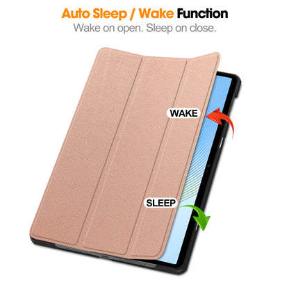 For Honor Pad X8 Pro Tri-Fold Stand Shell  PU Leather Auto Sleep / Wake Protective Tablet Cover