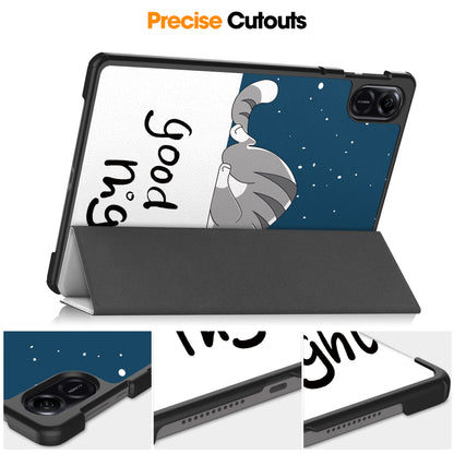 For Honor Pad X8 Pro Trifold Stand Smart Tablet Case Pattern Printing PU Leather Cover